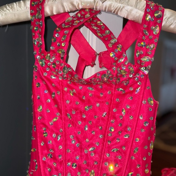 Pink Rhinestone Embellished Dress - Picture 6 of 9